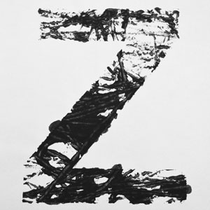 Lettre Z texture bille de peinture