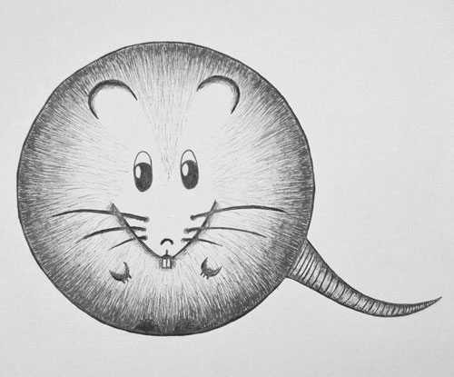 Rat qui représente la lettre Q